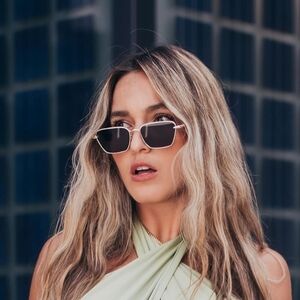 Gold and Black Retro Sunglasses